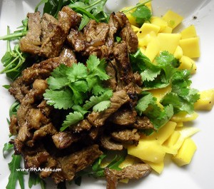 Asian Beef BBQ and Mango Salad